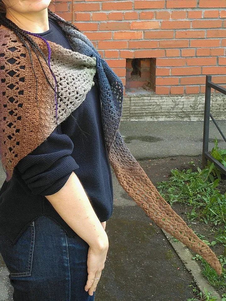Crochet Pattern Shawlette Ewaly PDF