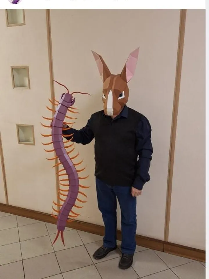 Scolopendra Papercraft, Centipede, Digital Template, PDF Download, Gurko, 3D Low Poly, Pepakura, DIY Origami Sculpture, Paper Decor, Gift