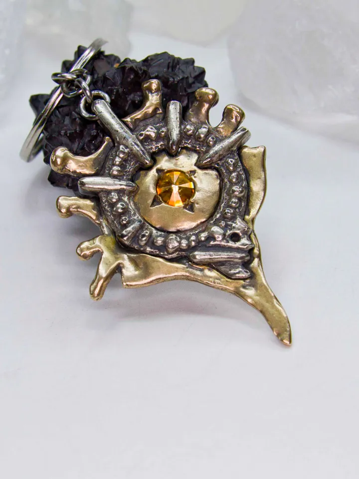 Hellfire keychain based on the magic of the world of Diablo / Gamer cosplay / diablo jewelry