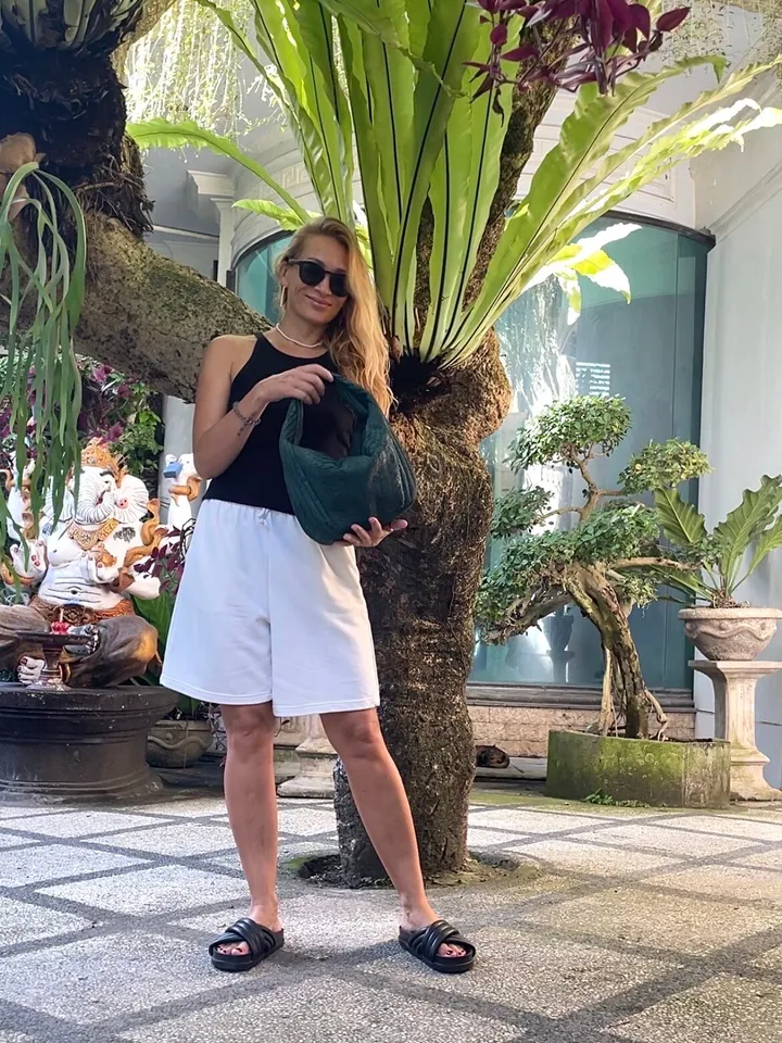 Medium Soft Hobo Classy Sport Woman Stitched Bag | Purse Genuine Python Skin | Dewi Green Big Elegant Leather Designer Soft Bag Snake |