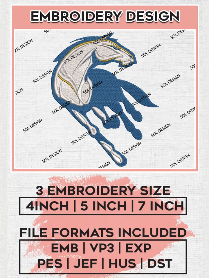UC Davis Aggies NCAA Football Team Mascot Logo Embroidery Design Files, NCAA UC Davis Aggies Machine Embroidery, NCAA Teams, Game Day, 3 sizes, NCAA Machine embroidery designs, Digital Download