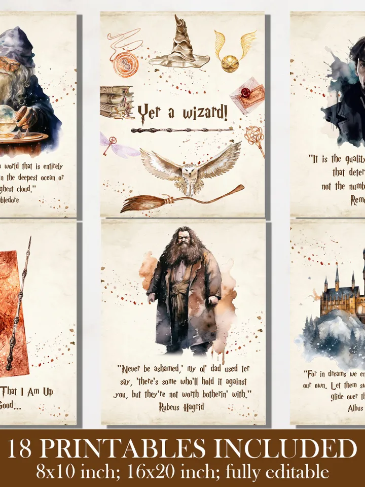 Wizarding World Printables Wall art; Magic School printable nursery; Wizarding World Quotes; Wizard Poster; Wizard Print; Wizard Decor