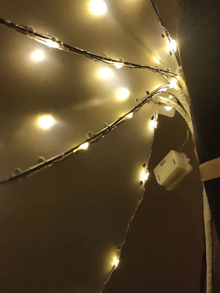 White light up plastic wings LED