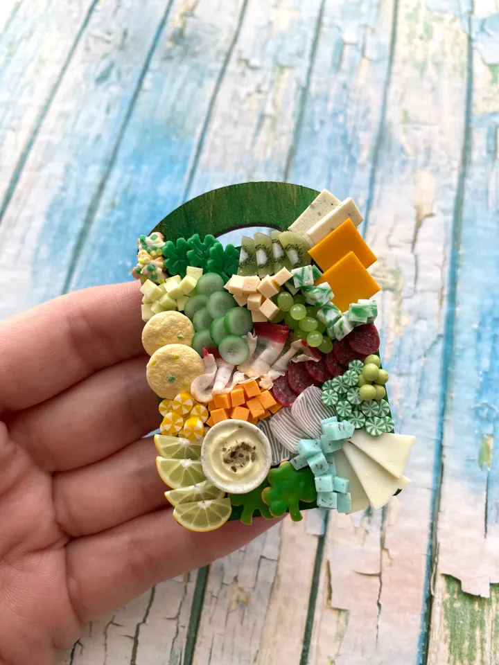 Magnet Miniature St Patrick Day Board with Polymer clay Souvenir