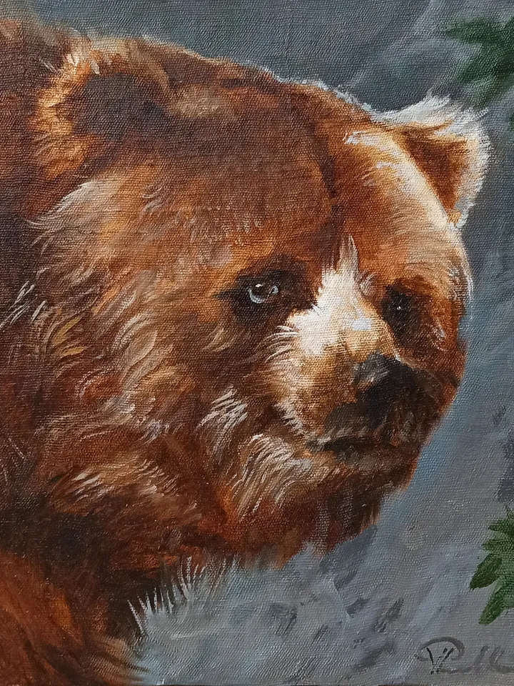 The Smiling Bear's Erysipelas. Oil, panel, 30x30cm 🐻