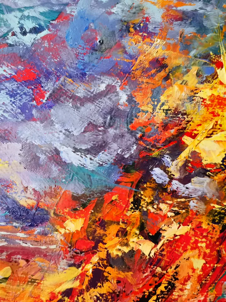 Volcano Hawaii Art Original Oil Painting Landscape Lava Mountain Artist Svinar Oksana