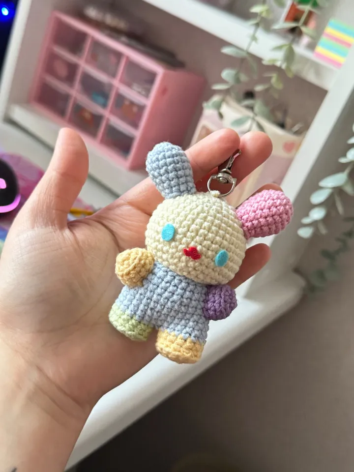 PATTERN usahana sanrio crochet pattern, amigurumi crochet keychain sanrio bunny, crochet PDS US terms