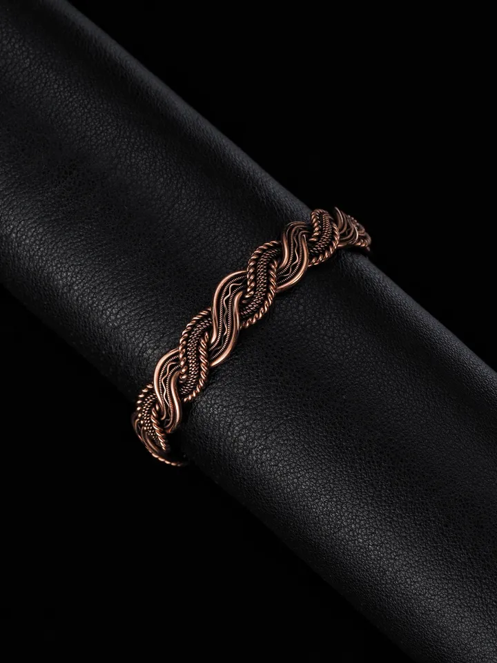 Wire wrapped copper bracelet for woman Antique style copper jewelry WireWrapArt