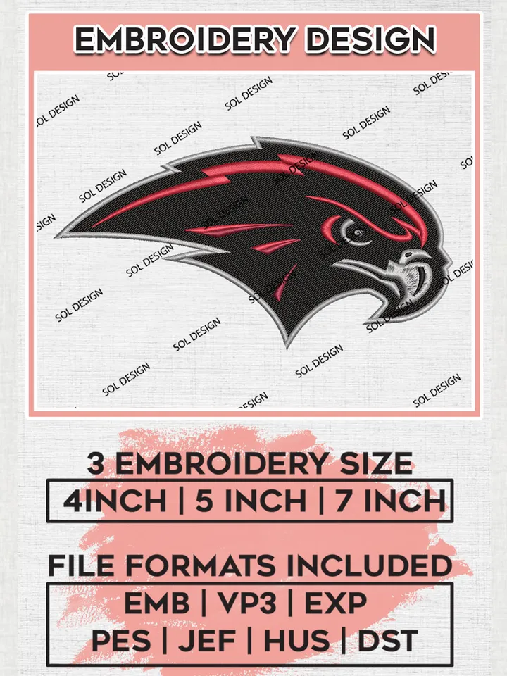 Utah Utes NCAA College Team Head Mascot Logo Embroidery Design Files, NCAA Utah Utes Machine Embroidery, NCAA Teams, 3 sizes, NCAA Machine embroidery designs, Digital Download