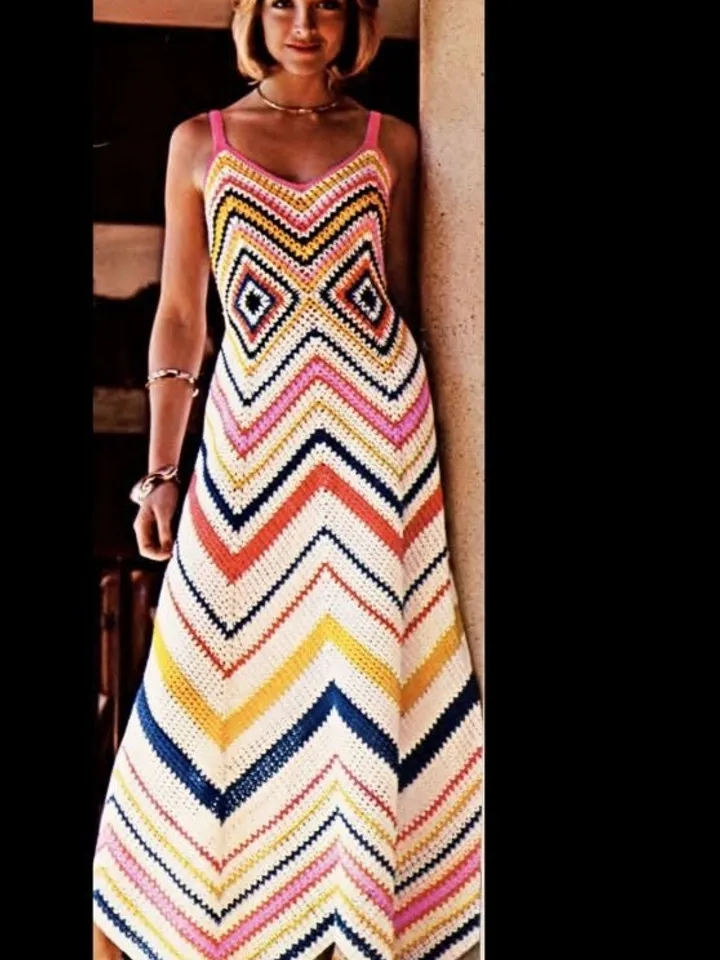 Dress crochet pattern long dress crochet easy dress pattern womens PDF