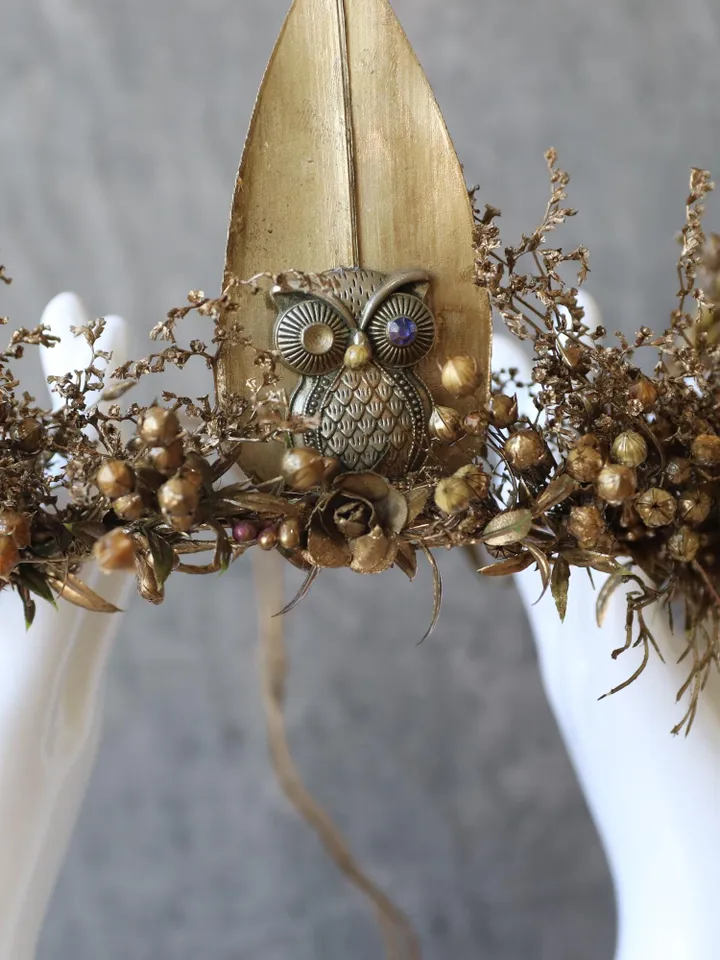 Halloween Costume,Witch Aesthetic, Halloween Sale,special handmade, birthday present,, Wedding Favor Flowers,Witch Jewelry, Rustic Boho Hair
