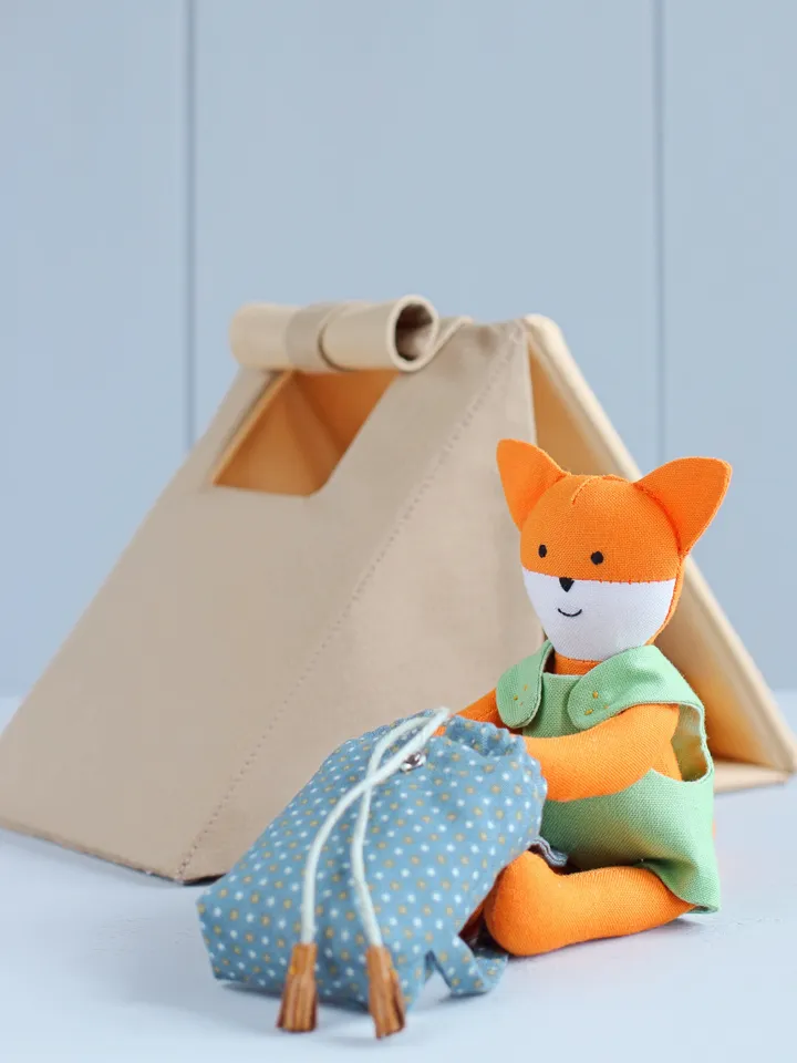 2 PDF Mini Fox and Camping Set Sewing Patterns Bundle