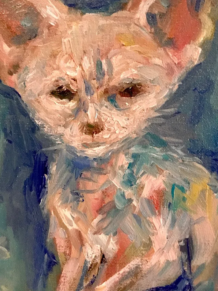 Fennec fox original oil painting on canvas,animals paintings,unstretched canvas,unique handmade gift for animal lovers,wall decor.