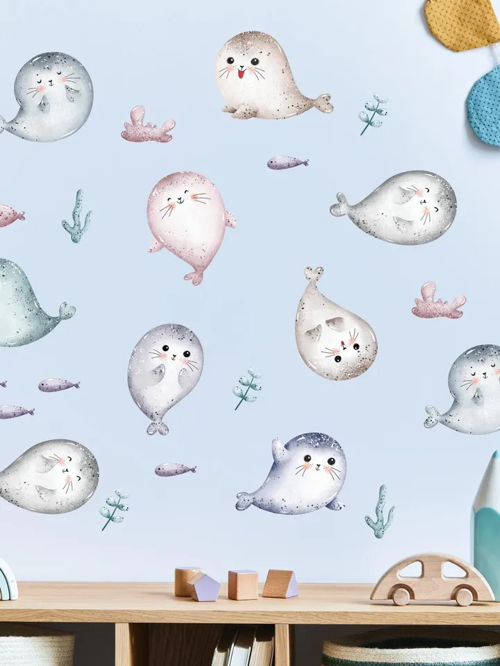 Seals Wall Decals Set Kids Stickers ek11