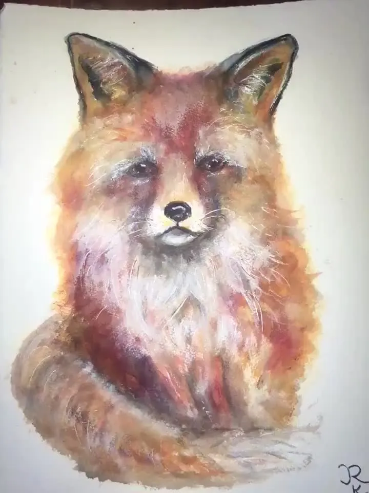 Fox original watercolor painting,watercolor animals painting,kids room wall art,fox painting,children room animals decoration, fox art gifts