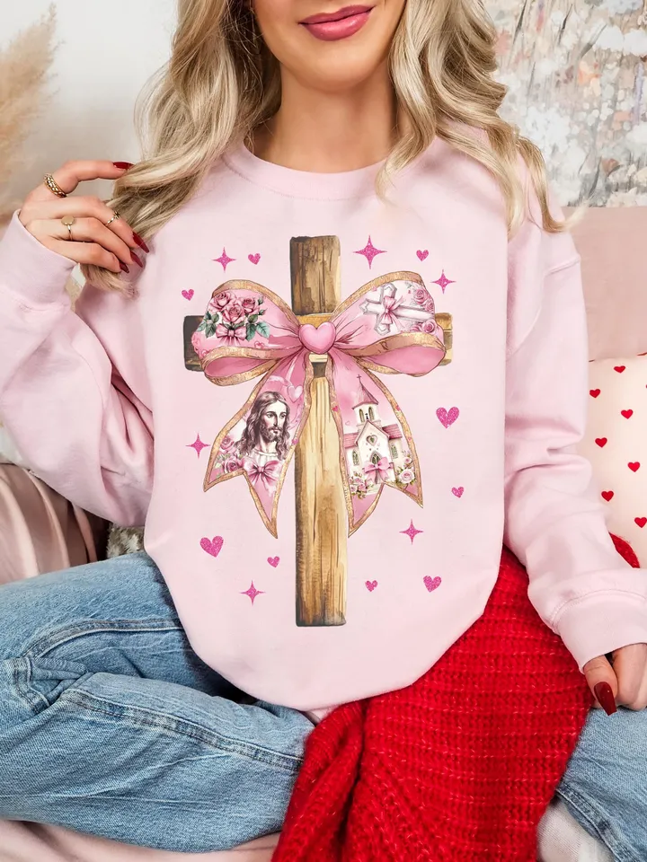 Jesus is my Valentine PNG, Christian Valentine Png, Valentine Coquette Bow Png, Bible Verse Png, Love Like Jesus Png, Cross, Faith, Jesus