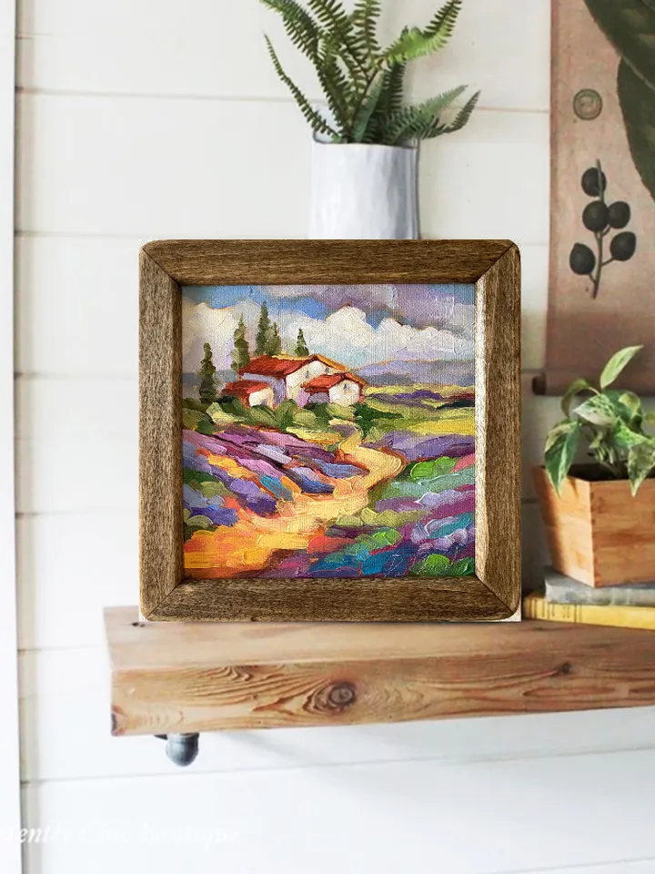 Lavender Fields Painting Tuscany Original Art Landscape Oil Painting ...