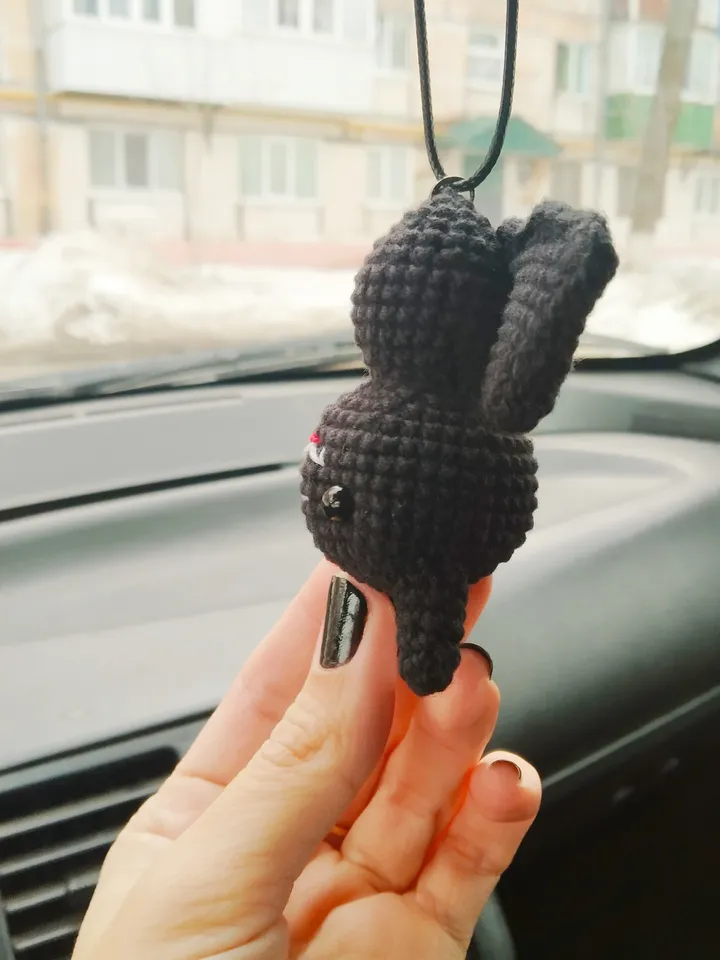 Bat rear view mirror accessories, black plush bat,
car decor, cute car accessories interior, kawaii bat plushie, car hanging, gothic gift for a friend, spooky car sharm, horror car accessories, Halloween gift.