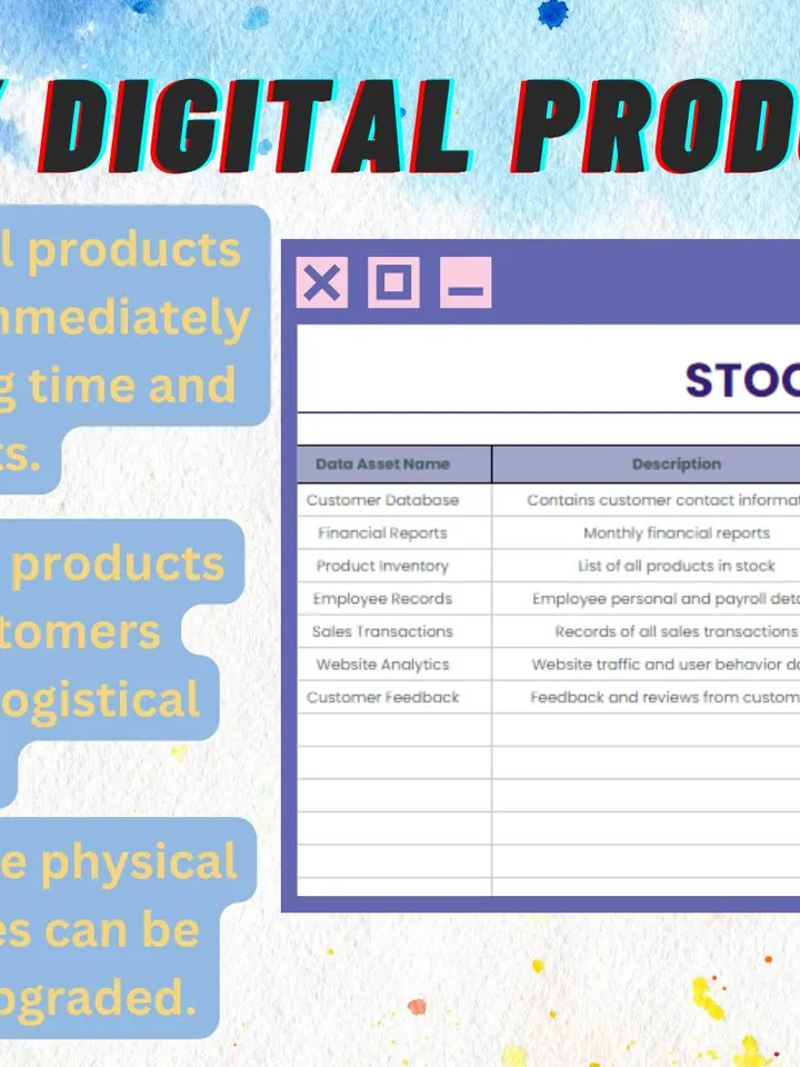 Data Inventory Template, Editable Google Sheets, Digital Download, Easy to Use for Small Business Owners, Freelancers, and Data Managers
