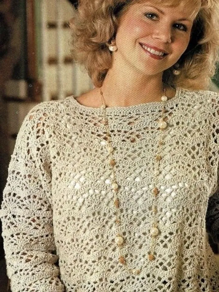 Crochet pattern sweater Lace Sweater Crochet patterns, ladies sweater, summer sweater crochet women pattern pdf