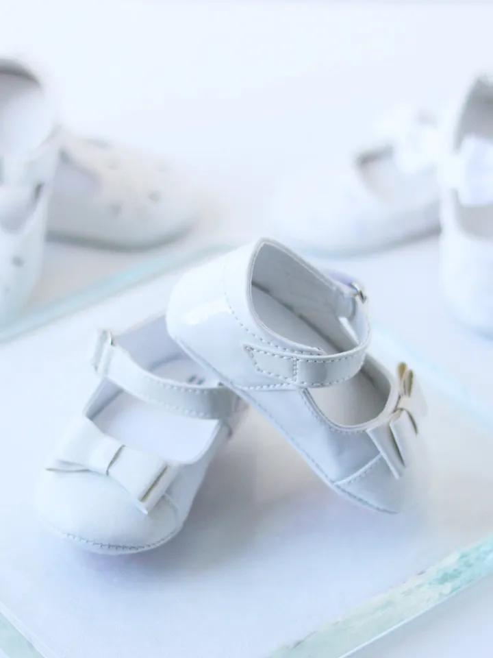 Baby Girl Baptism Shoes, Christening footwear Flower girl shoes cute white summer outfit