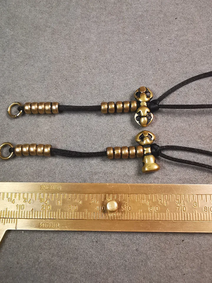 Gandhanra Handmade Tibetan Buddhist Mala Counters,Prayer Bead Counters,with Dorje and Vajra Pendant,Made of Brass