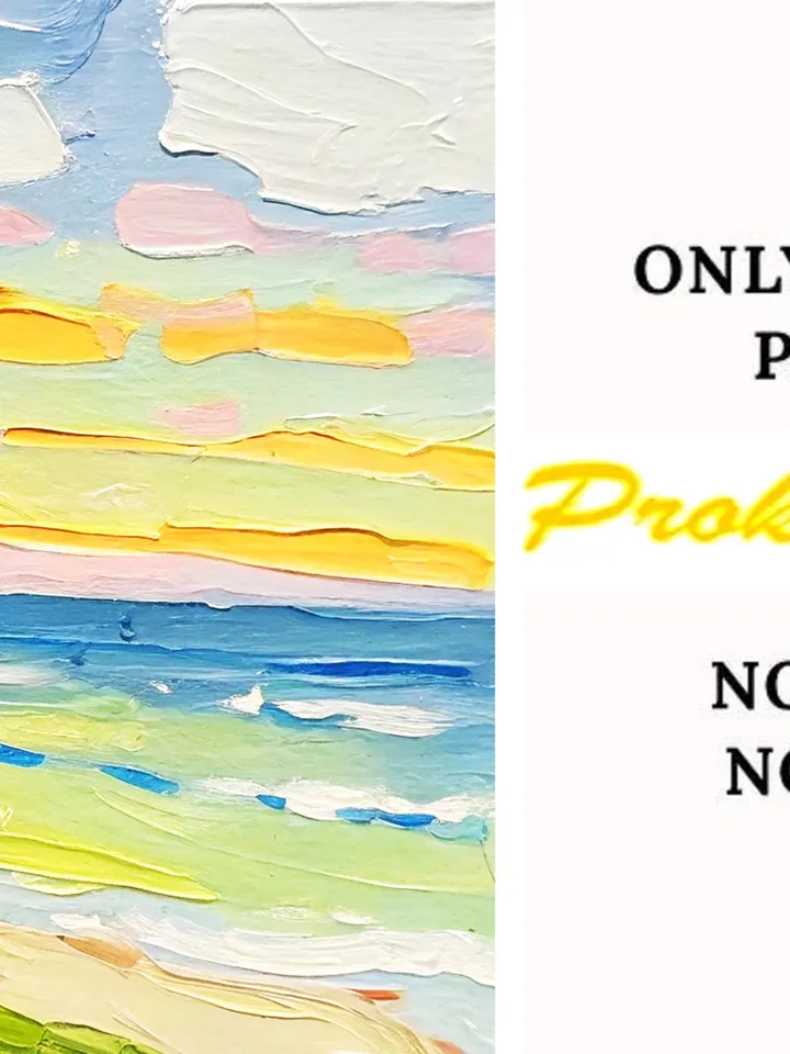 Seascape Painting Carmel Beach Original Art Monterey Abstract landscape Impasto Oil Painting Gift by ArtProkopaloSv