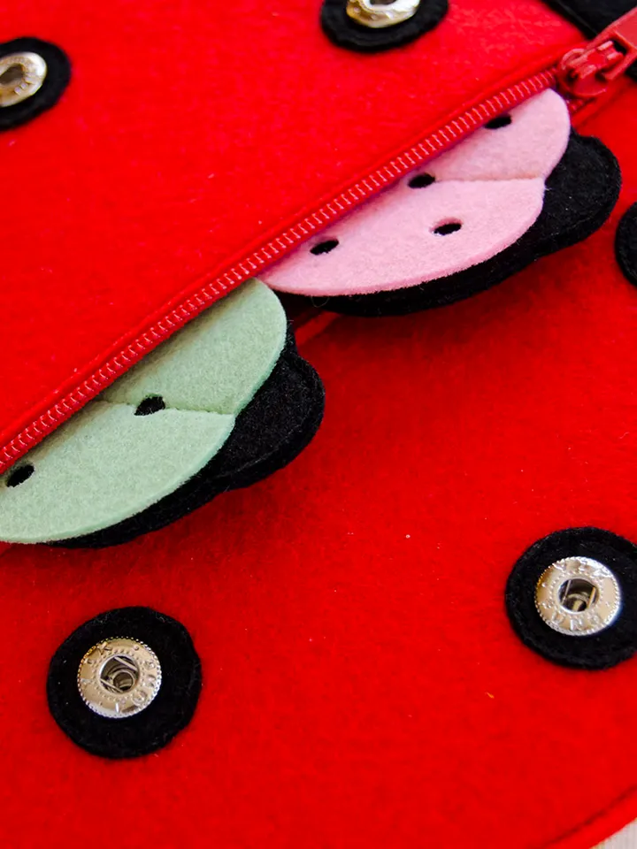 Quiet book page, Ladybugs, PDF sewing pattern, SVG files