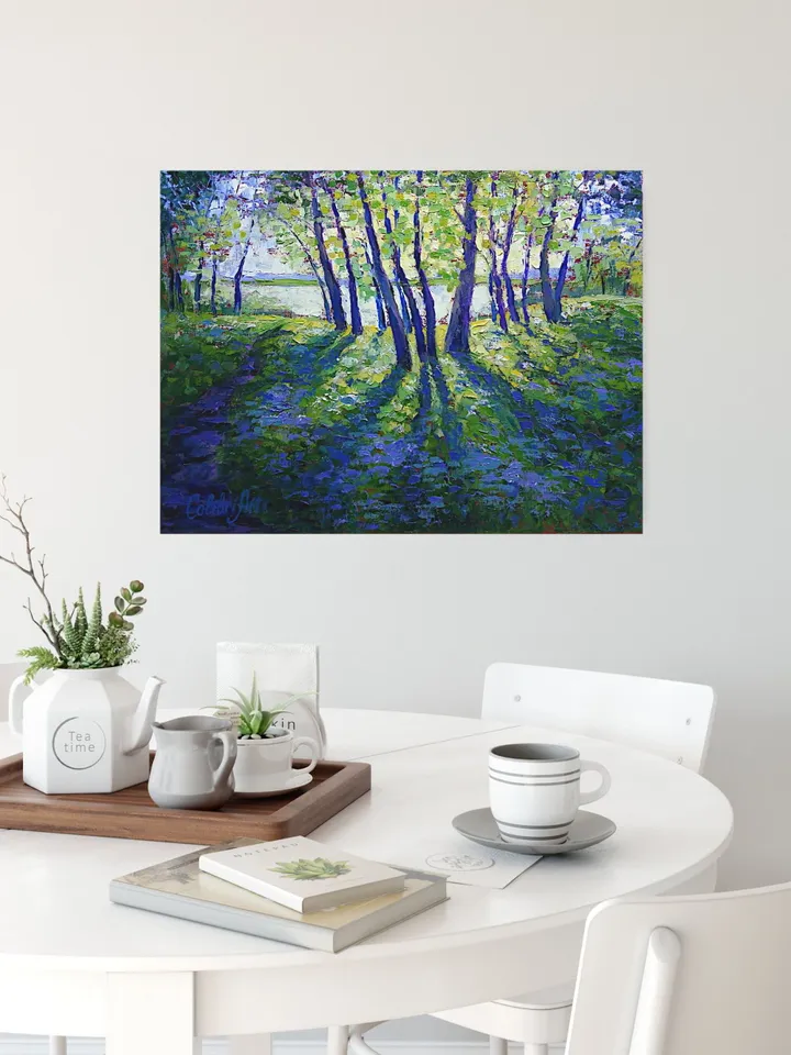 Birch Tree Painting Aspen Tree Original Art Spring Landscape Oil Painting On Canvas Art Forest 12"x16" By Colibri Art