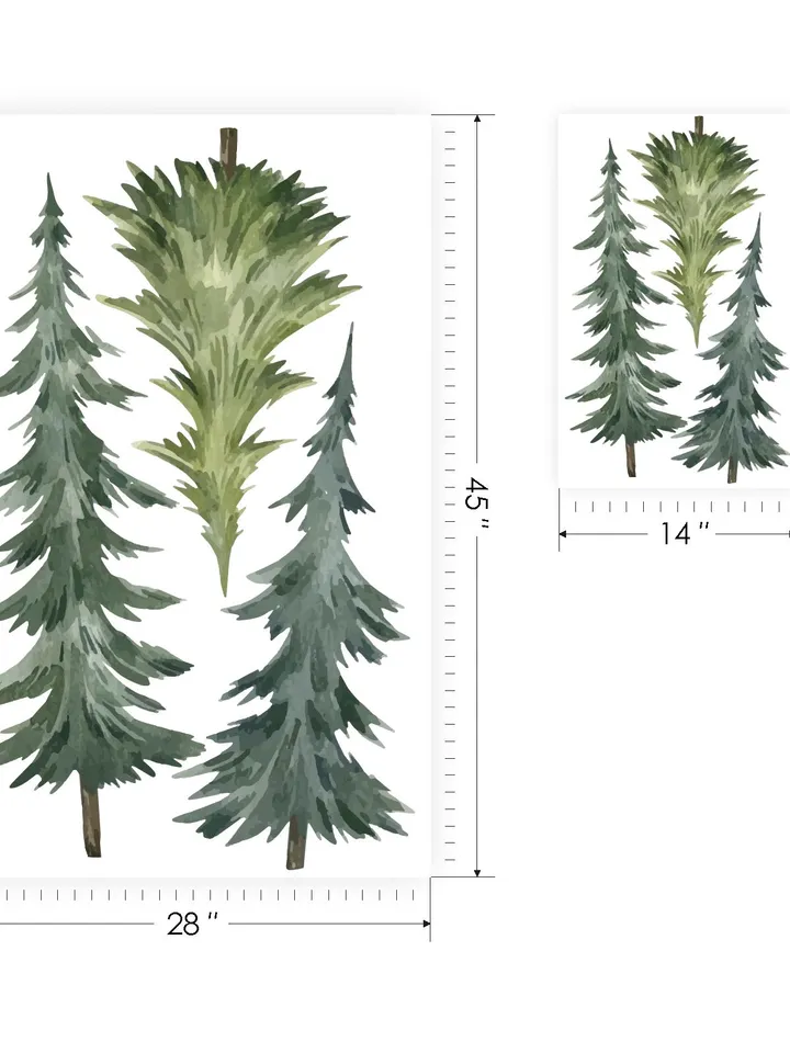 Pine Wall Decals Trees Stickers el82