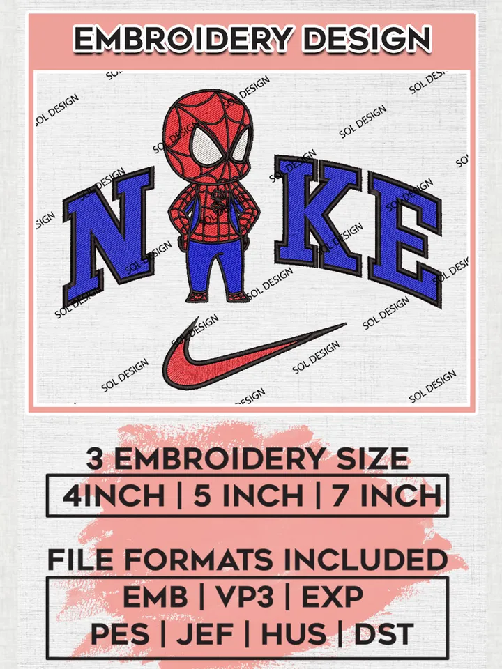 Ni.kee Funny Chibi Spiderman Embroidery Designs, Spiderman Embroidery Files, Superhero Machine Embroidery Designs, Movie Characters Logo, Marvel Machine Embroidery Design, Digital Download