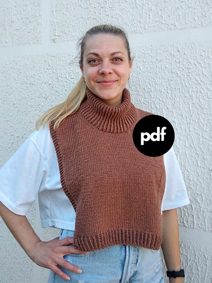 Women neckwarmer knitting pattern pdf Cozy necwarmer knitting pattern