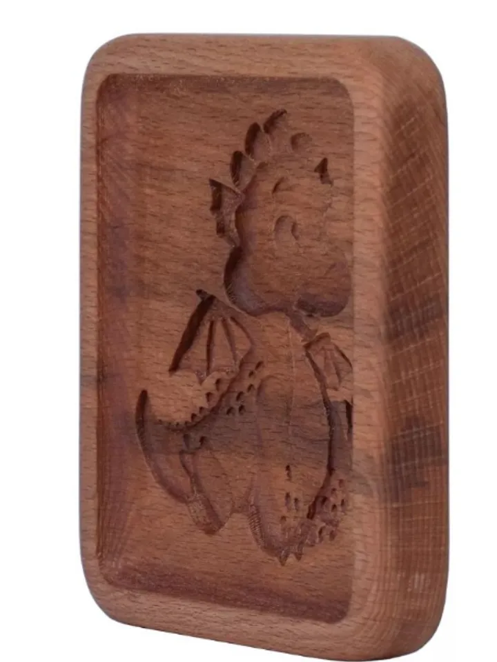 Dragon Embossed cookie mold, cookie cutter, wooden mold, Wooden stamp stamp for gingerbread cookies springerle stamp