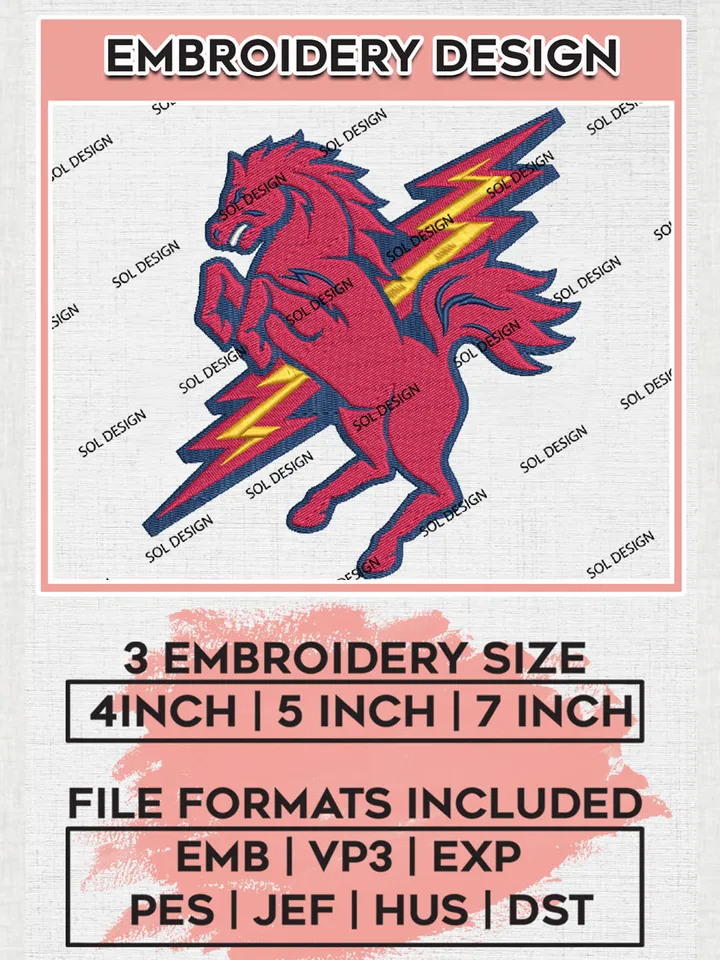 NCAA St. Johns Red Storm Team Mascot Logo Embroidery Design Files, NCAA St Johns Red Storm Machine Embroidery, NCAA Teams, 3 sizes, NCAA Machine embroidery designs, Digital Download