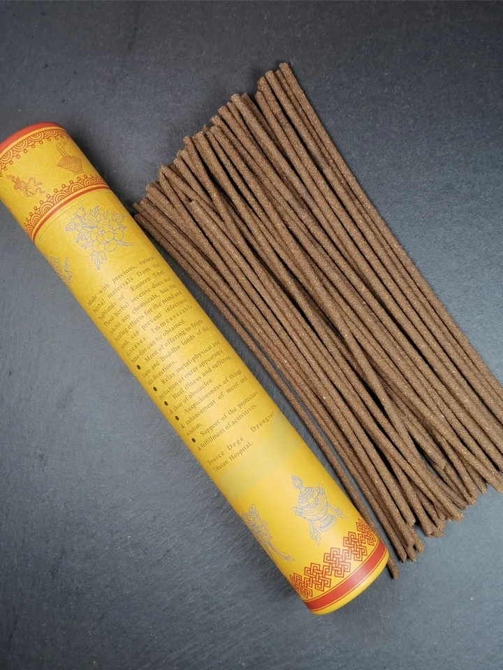 Traditional Tibetan Incense Sticks From Derge Dsongzar Hospital,For Buddha-worship,Purifying,Relaxation and Meditation,45 Sticks