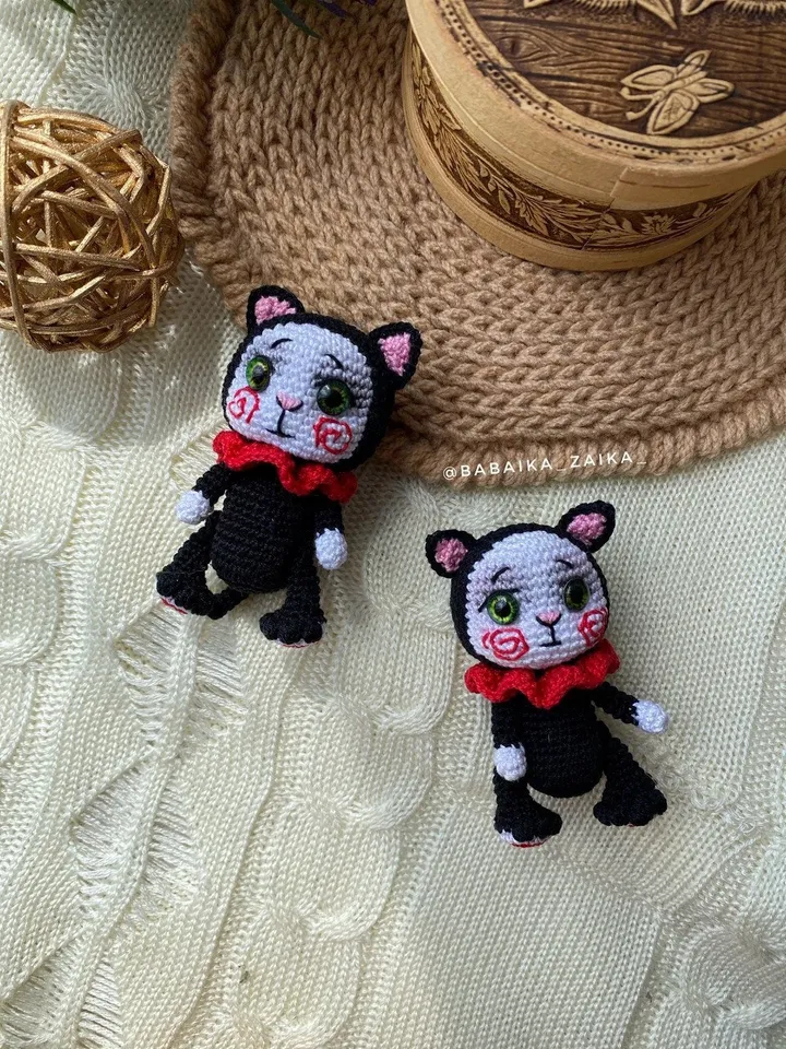 PDF Crochet Billy, Creepy Horror doll, Amigurumi cat, Voodoo Accessory, Halloween Crochet Pattern, Monster Doll Crochet Pattern
