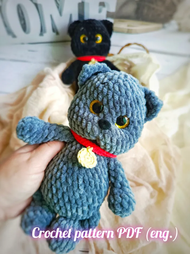 Cat crochet pattern, amigurumi cat, cat toy pattern