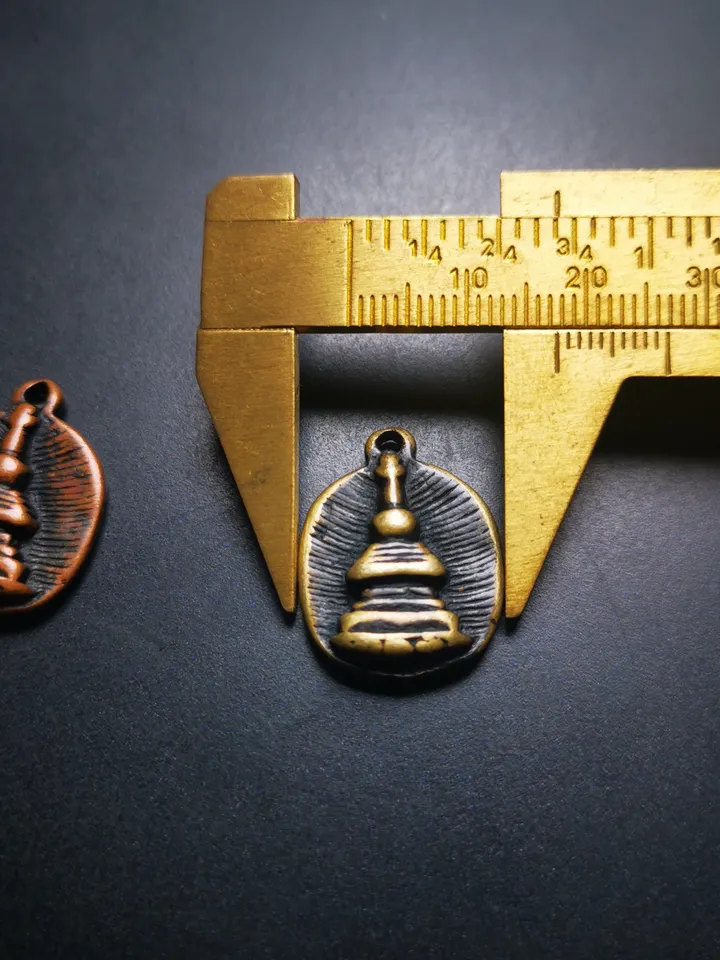 Gandhanra Handmade Mala Counter Pendant,Stupa, Pagoda, Prayer Beads Accessories,Made of Brass