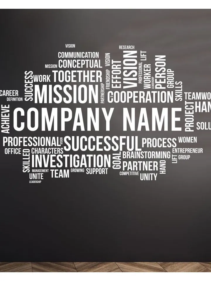 Personalized Company name Wall decal Business decor Office z3025