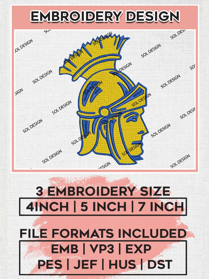 NCAA San José State Spartans Team Head Mascot Logo embroidery designs, NCAA San José State Spartans Logo Machine embroidery files, NCAA Team Logo embroidery designs, NCAA Game Day Machine embroidery designs, Digital Download