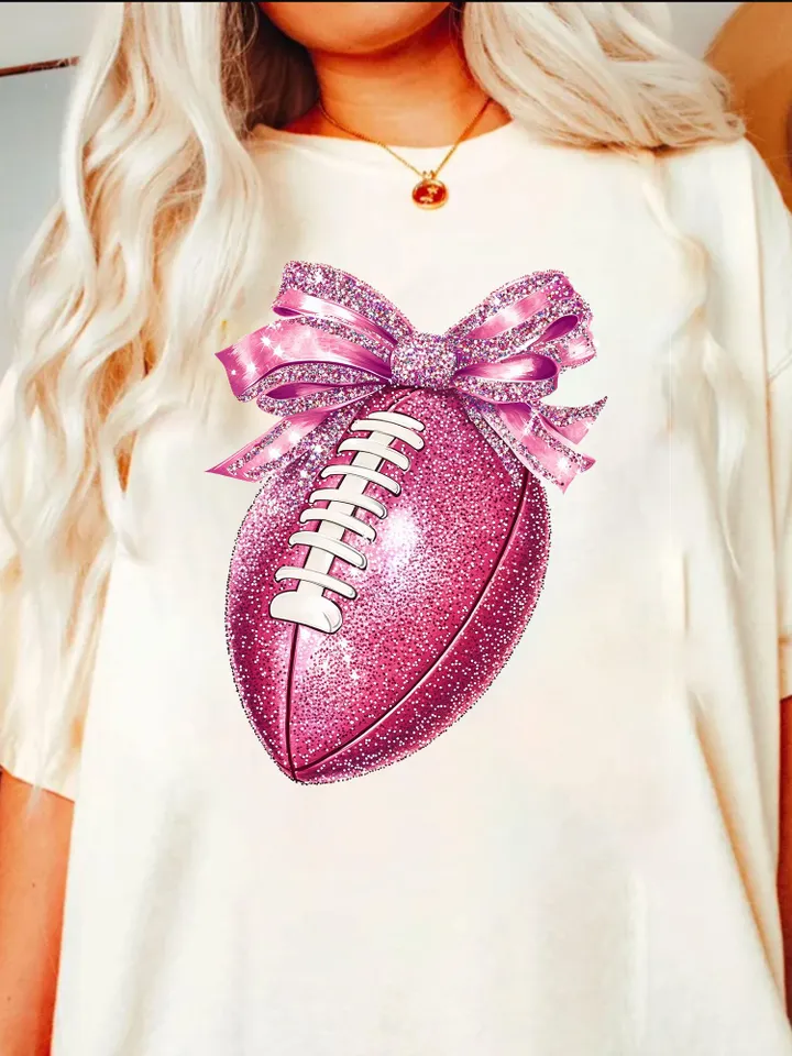 Pink Football png Glitter football Disco football Game day Football mama Sports Football girly Pink Ribbon png Football Pink Out Football