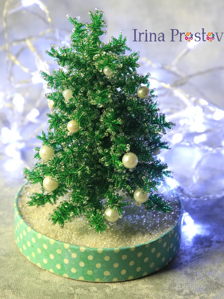 Beaded Flowers pattern | Christmas tree | Seed bead patterns | Beadwork pattern | Digital Download - PDF