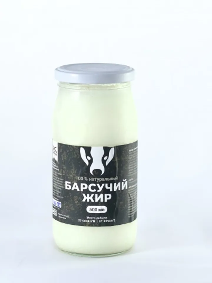 Badger fat Natural 100%, 500 ml