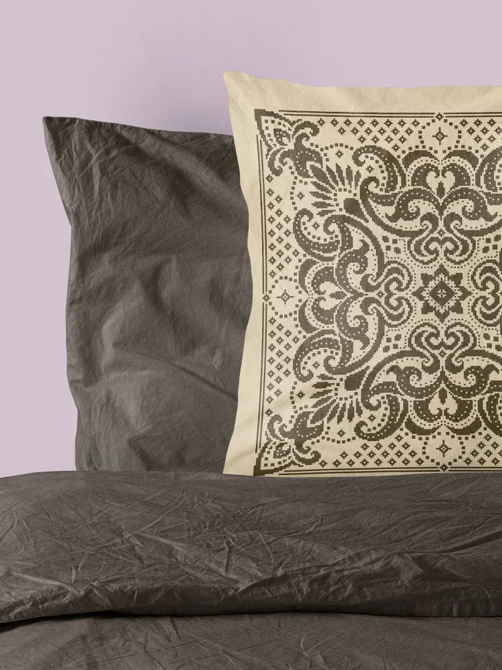 Square mandala cross stitch pattern PDF download, Carpet counted cross stitch chart, Square ornament pattern for cross stitch pillow #M200