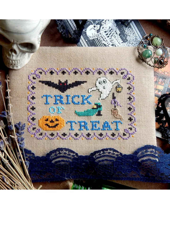 Trick or Treat cross stitch pattern