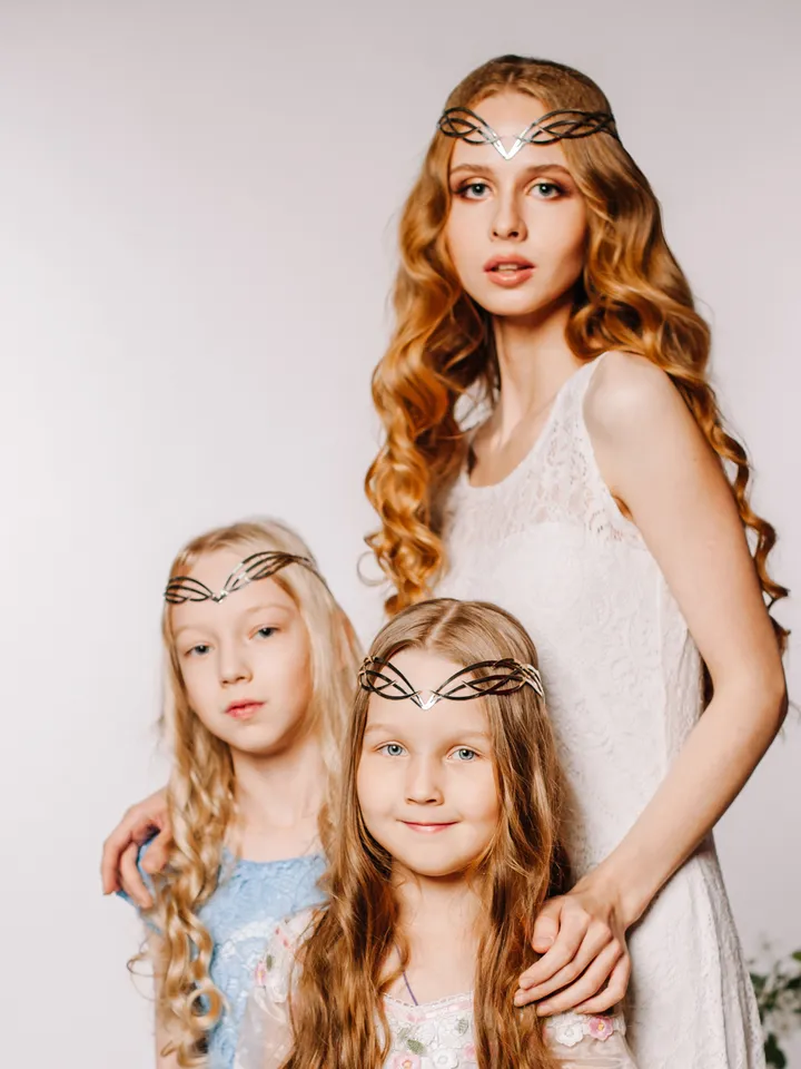 Wedding diadem Bridal Elven Tiara Elf Leaf Crown bridal hair vine Wedding Headpiece headband Silver Bridal Tiara Firiel
