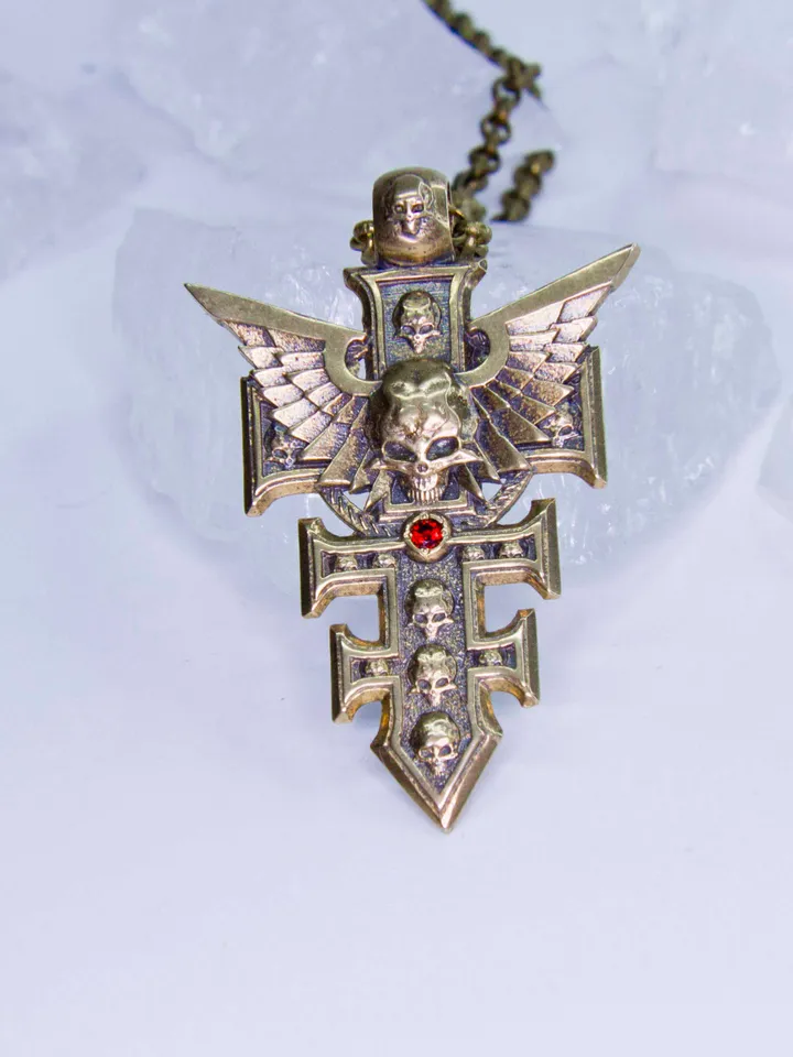 Brass Inquisitorial Rosette Ordo Malleus from Warhammer 40k world