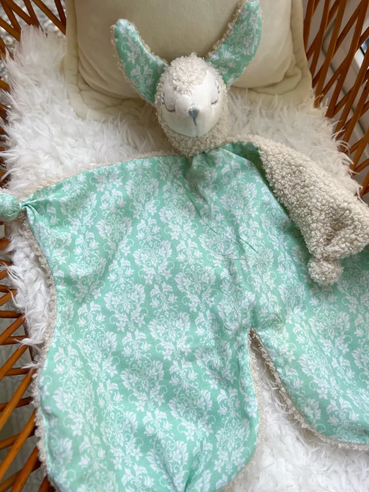 Lama comforter toy, alpaca lovey, soft toy lama, baby toy, baby comforter, baby lovey