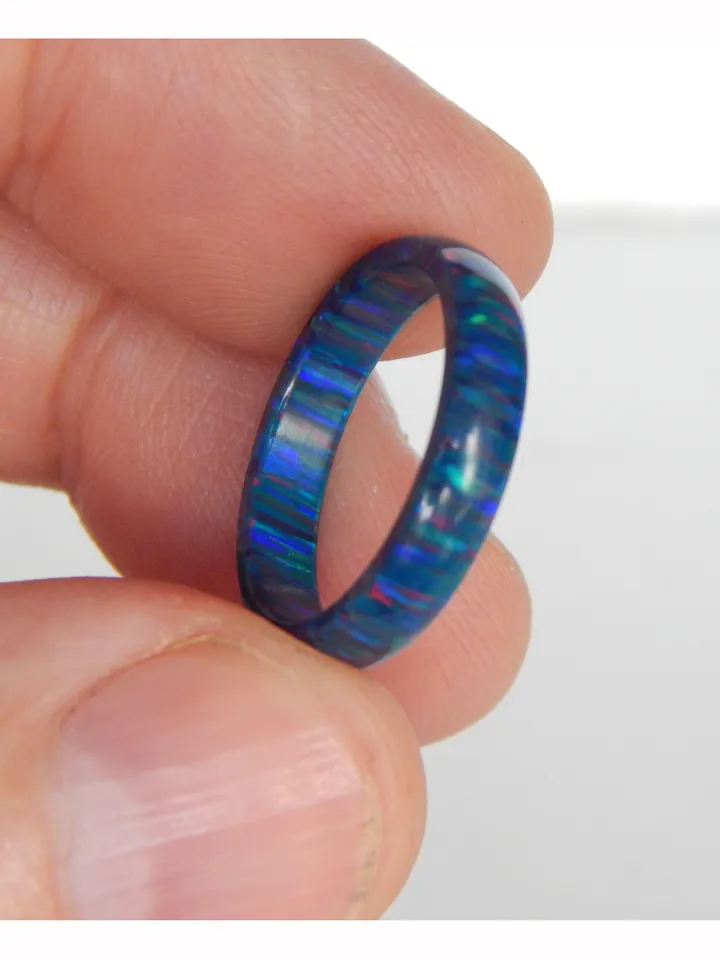 Solid opal ring. Solid opal ring. Synthetic opal ring.