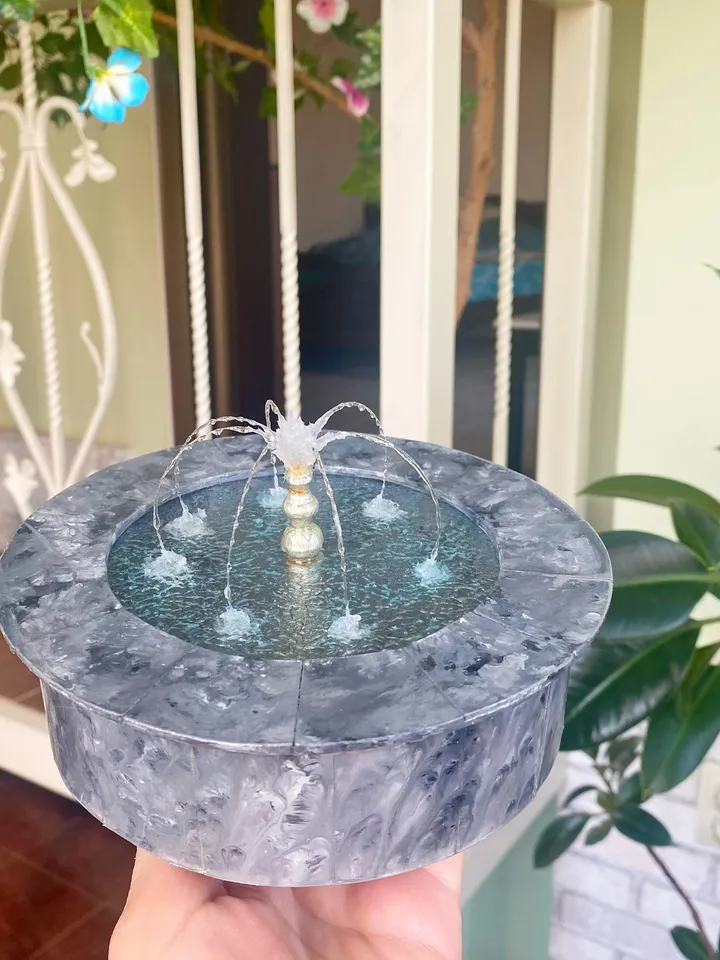 Fountain for a dollhouse. 1.12.Handmade. Lightweight, beautiful fountain for a doll park.